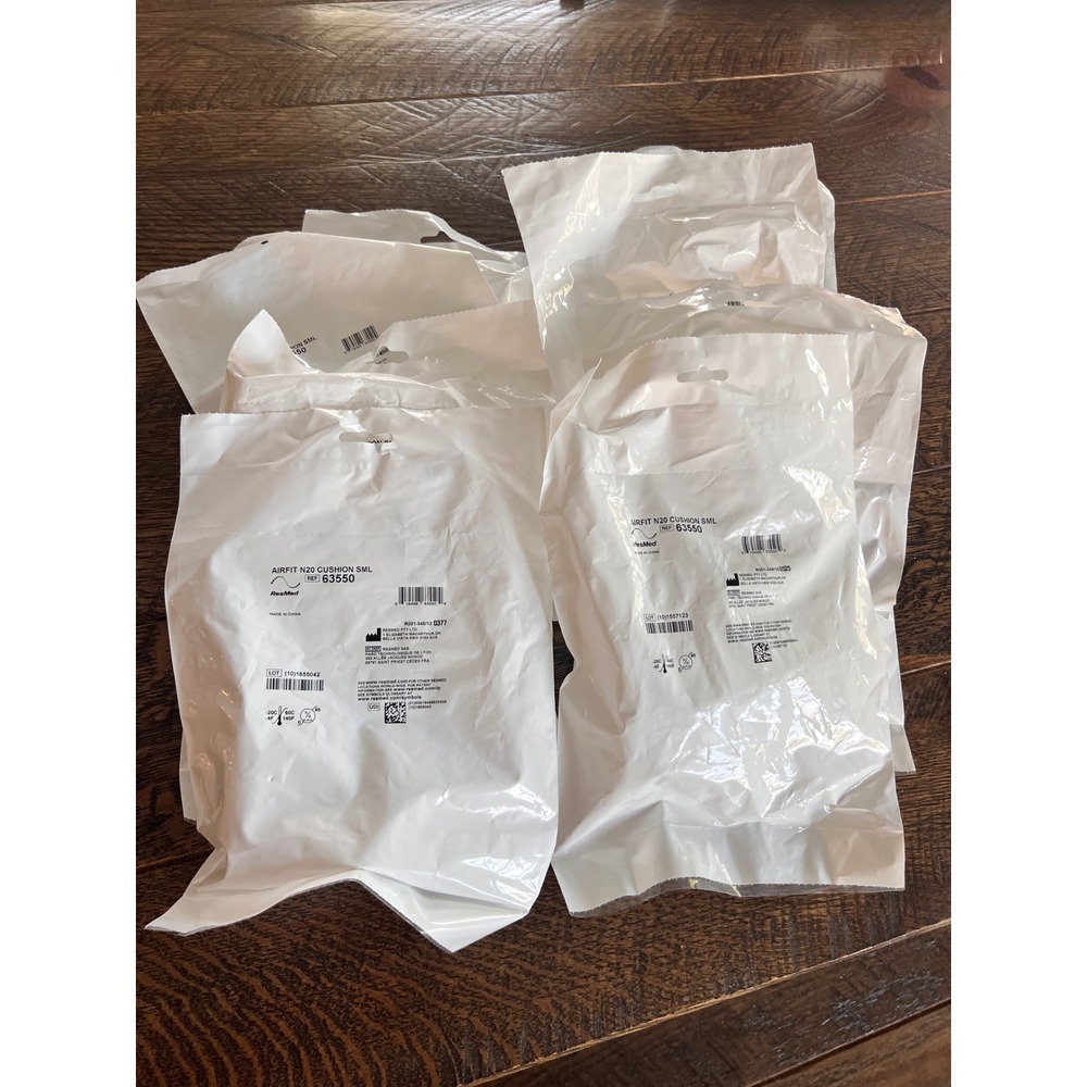 Lot Of 8 ResMed AirFit N20 Nasal Pillow Cushion Replacement SMALL 63550 SEALED